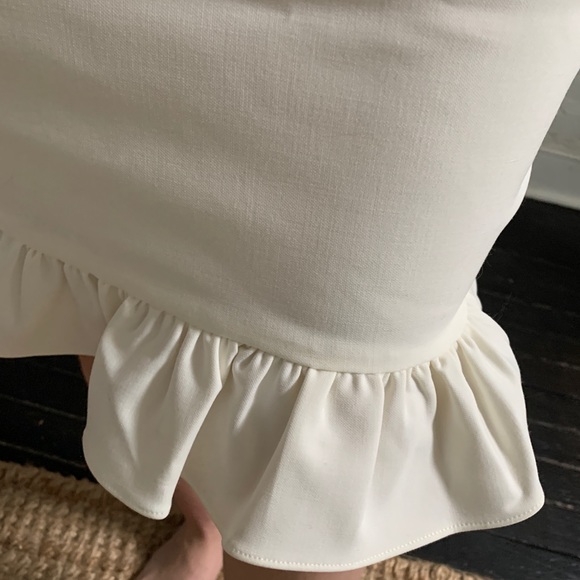 NWOT NEVER WORN Likely Carmen White Ruffle Dress - Picture 5 of 7